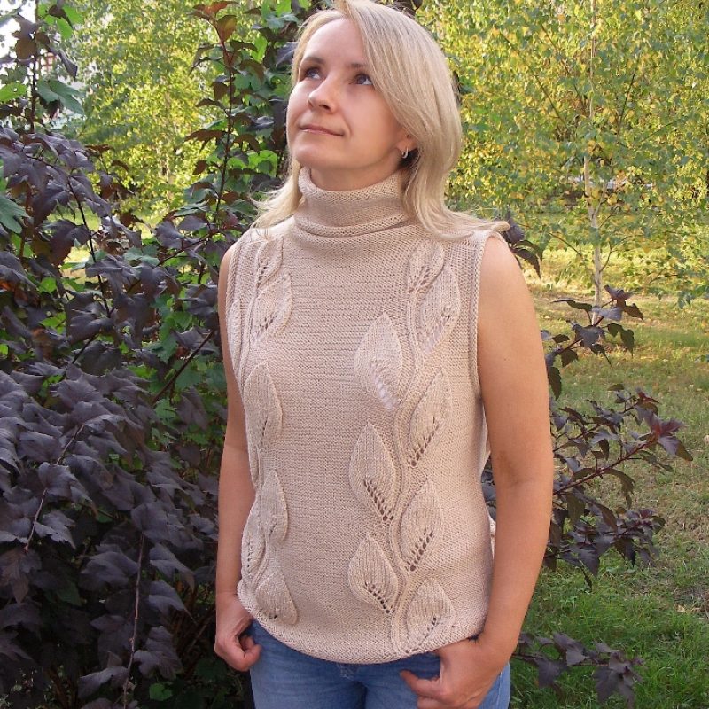 Вязаный жилет листики. Безрукавка leafy татьяны мулокас. Жилет дропс эйр. Безрукавка с листьями от татьяны мулокас. Татьяна мулокас @knitterra.