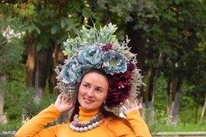 Вінок пишний кокошник головний убір фотосесія піони